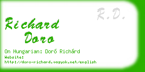 richard doro business card
